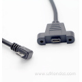 Panel Mount Micro USB Cable